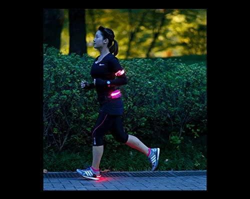  new goods free shipping Lumi Wear LED running pouch walking pink cycling. safety measures shines belt bag USB rechargeable Night Ran 