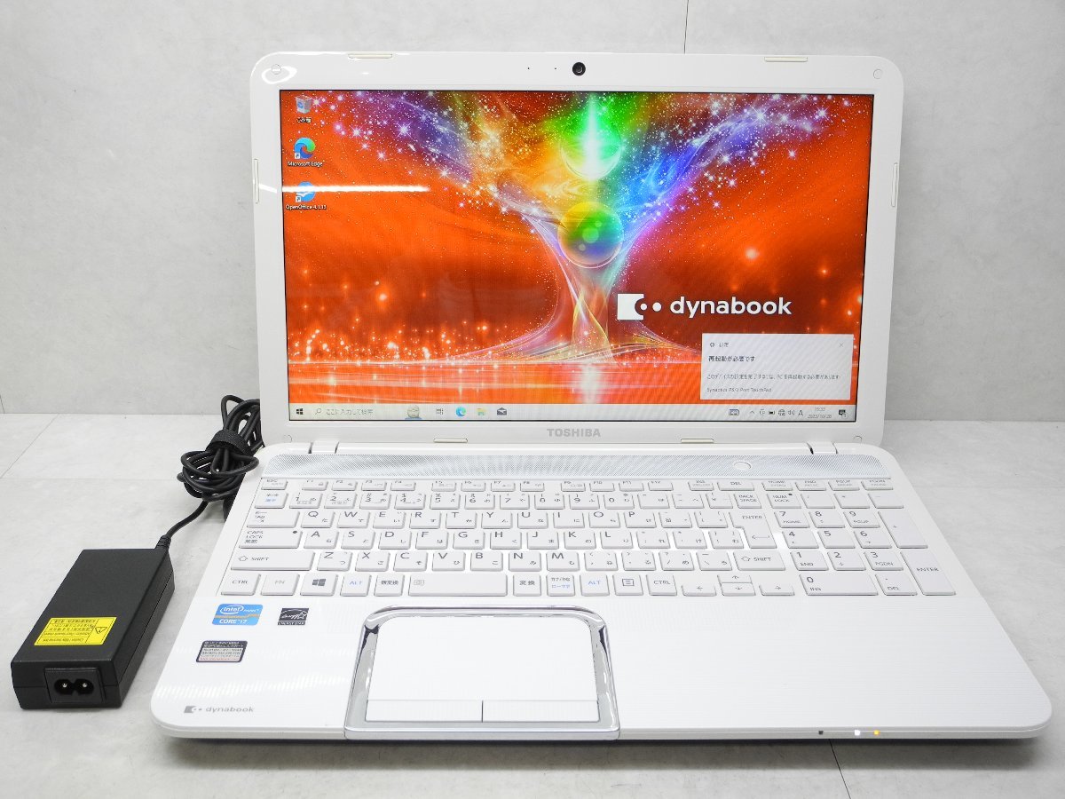 ☆第3世代☆東芝☆dynabook T552/58GW☆Core i7 2.40GHz/8GB/1TB/BD/無線/Bluetooth/カメラ/Office/Windows 10 Home☆1円スタート☆_画像1