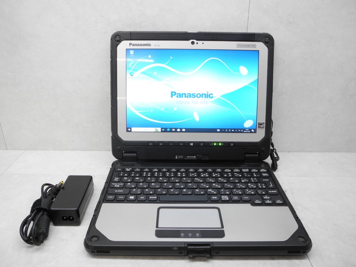 ☆第6世代.高解像度☆Panasonic TOUGHBOOK 累積15280☆CF-20A0385VJ☆Core m5-6Y57 1.10GHz/4GB/128GB/無線/Bluetooth/タッチ/Office/1円☆_画像1