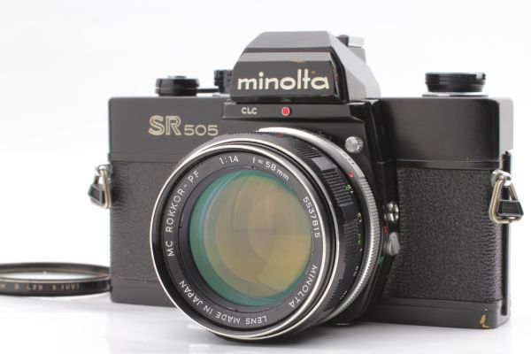 ミノルタ MINOLTA SRT 505 ブラック & MC ROKKOR-PF 58mm F/1.4 標準レンズ セット s3575