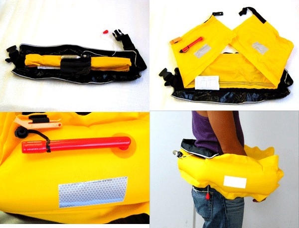  belt type life jacket automatic expansion type * life jacket * storage sack attaching < red >