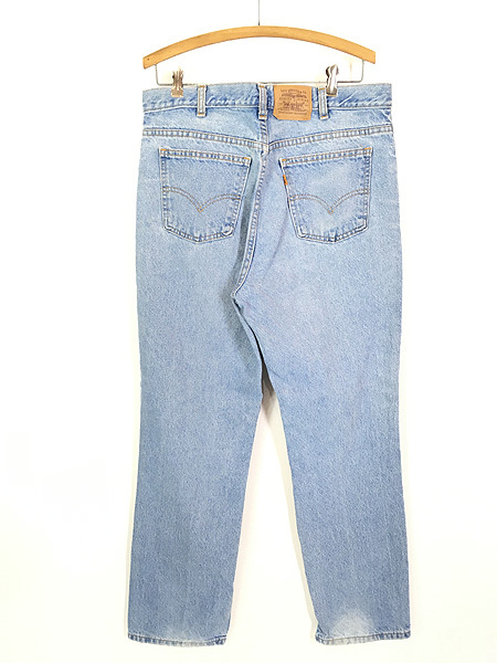 古着 90s Canada製 Levi's 619-0212 ブルー デニム パンツ ジーンズ スリムストレート W35 L31_画像2