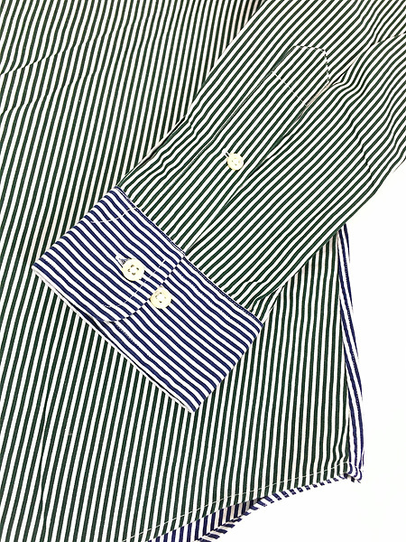 古着 90s Ralph Lauren 「CUSTOM FIT」 カラフル ストライプ クレイジー パターン BD シャツ M 古着の画像4