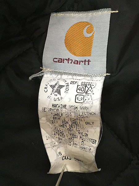 古着 80s USA製 Carhartt ブラウン ダック パデット トラディショナル コート 48 古着_画像8