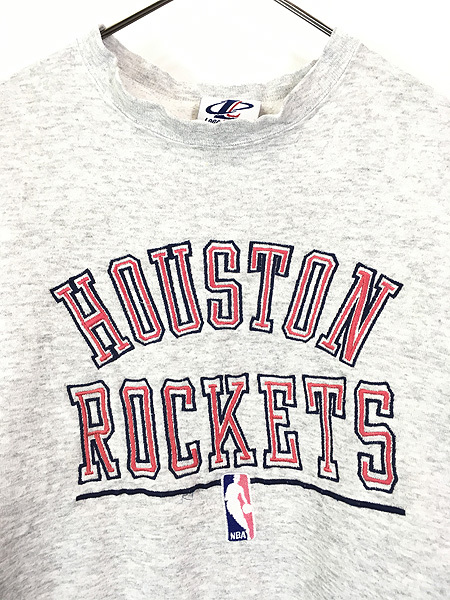 古着 90s USA製 NBA Houston Rockets ロケッツ 3段 刺しゅう スウェット トレーナー XL 古着_画像2