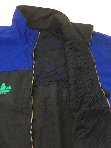 古着 90s adidas トレフォイル 刺しゅう メッシュ 切替 ナイロン ジャケット XL位 古着_画像5