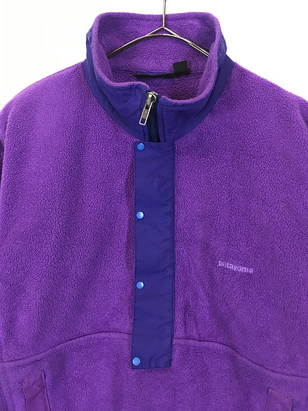 古着 91s USA製 Patagonia ハーフジップ フリース ジャケット S 古着_画像2