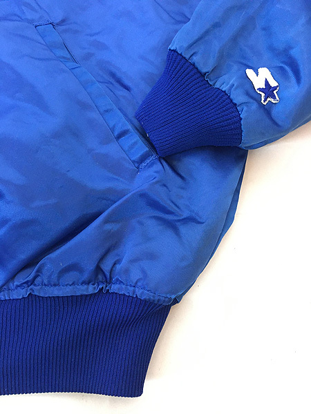 古着 80s USA製 NFL Indianapolis Colts コルツ 光沢 サテン スタジャン ジャケット XL 古着_画像4