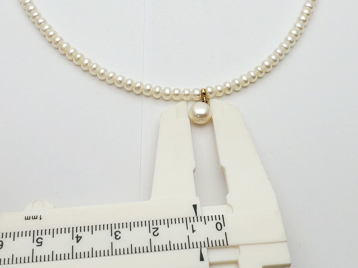 1000円スタート ネックレス Perlita MIKIMOTO ペルリータ ミキモト MIIマーク パール 真珠 K18刻印有 総重量約10.1g アクセサリー WHO G232_画像3