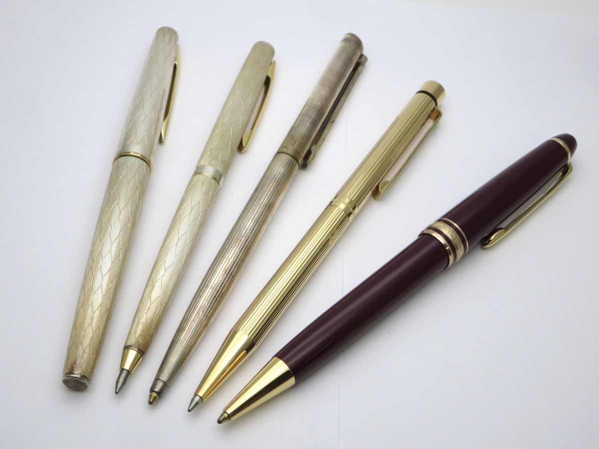 1000円スタート 万年筆/ボールペン 5点まとめ MONTBLANC マイスターシュテュック/SAILOR SILVER刻印/SHEAFFER/DUNHILL 文房具 9 F60039_画像1