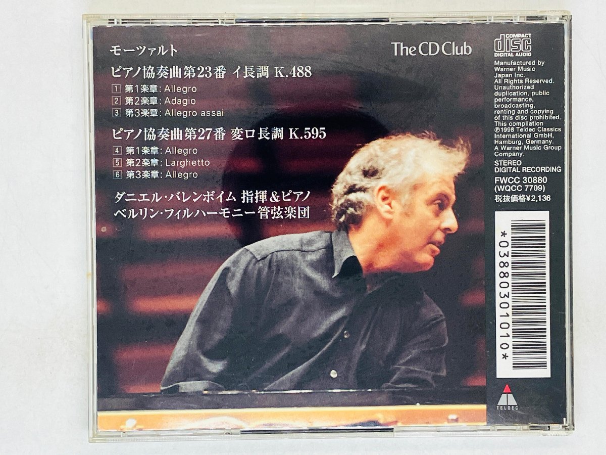 即決CD MOZART PIANO CONCERTOS Nos.23 & 27 BARENBOIM バレンボイム 指揮 ピアノ The CD Club Z14_画像2