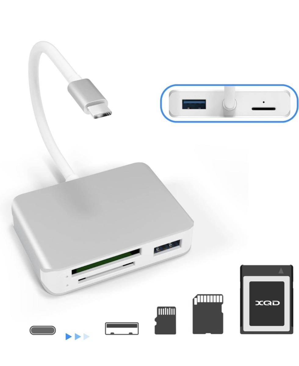 XQD устройство для считывания карт USB C XQD/SD/TF двойной USB3.0 SD(HC/XC) карта для 3 листов считывание включая, модель C ноутбук соответствует,Windows/Mac OS соответствует 