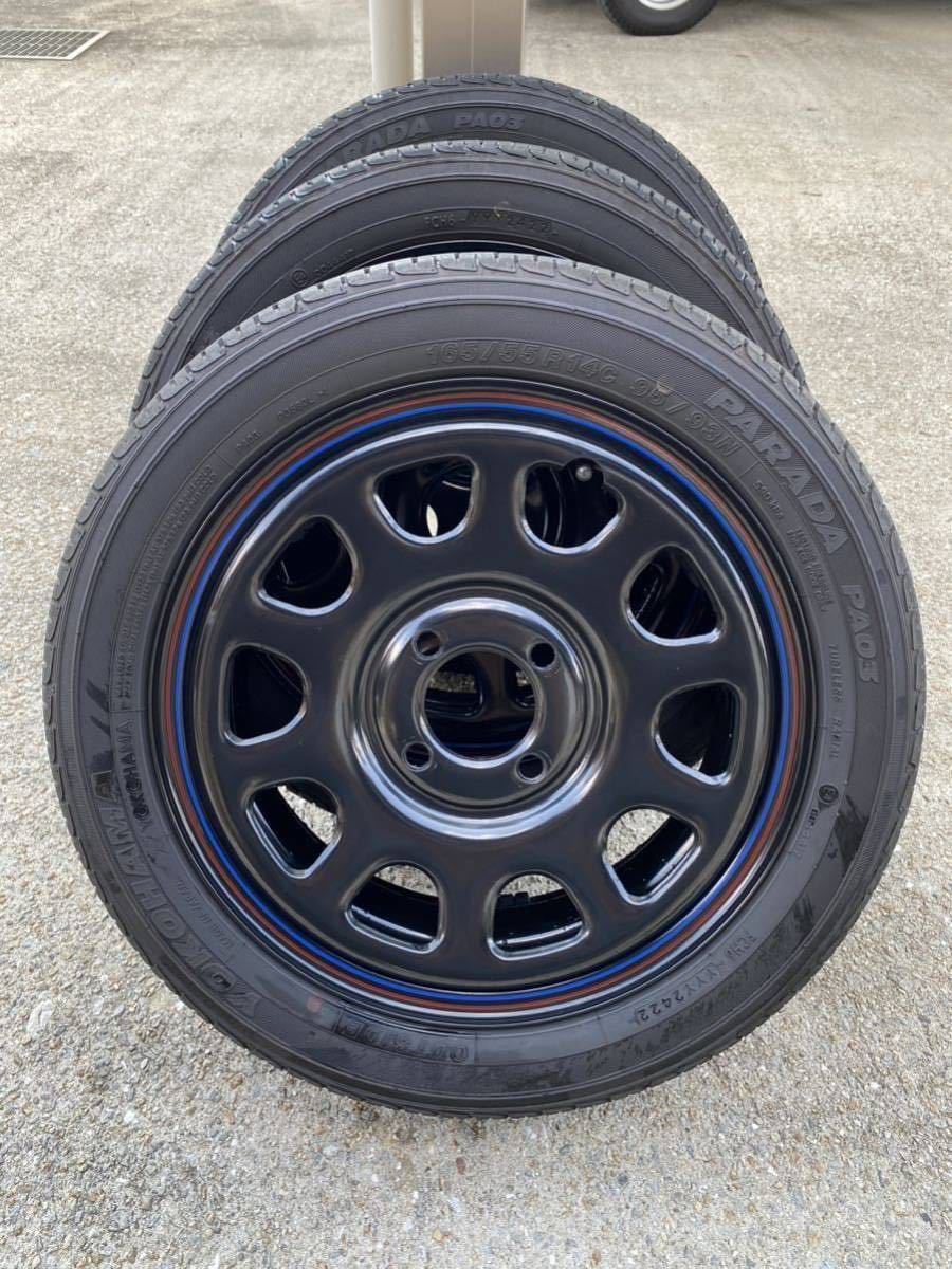 【中古】【LT規格】パラダ PA03 165/55R14・MLJ デイトナ SS 14インチ　ハイゼット他_画像4