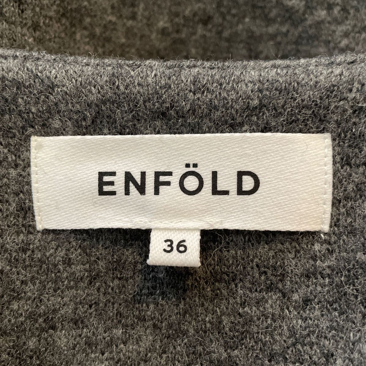 ☆ENFOLD エンフォルド ウール ノーカラー ロング  オーバーサイズ ガウンコート『36』☆