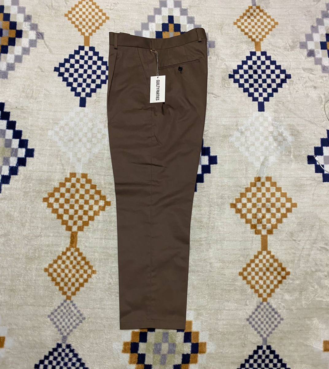 WACKO MARIA T/C PLEATED TROUSERS ダークブラウン Lサイズ WACKO MARIA T/C PLEATED TROUSERS ダークブラウン Lサイズ