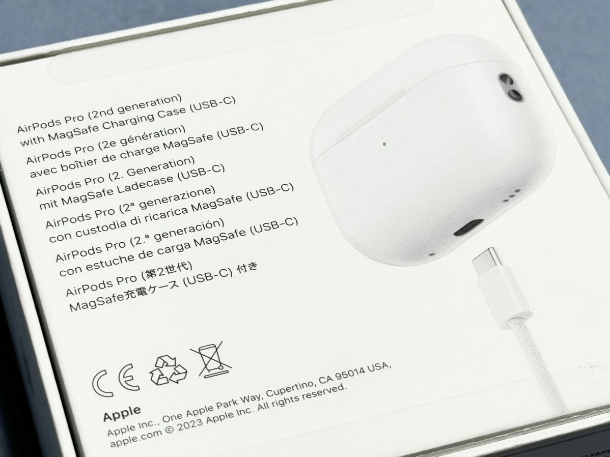 10/16購入 AppleCare+加入済 AirPods Pro 2 第2世代 USB-Cコネクタ MagSafe対応充電ケース付き 美品 ♪ アップル エアーポッズプロ エアポ_画像8