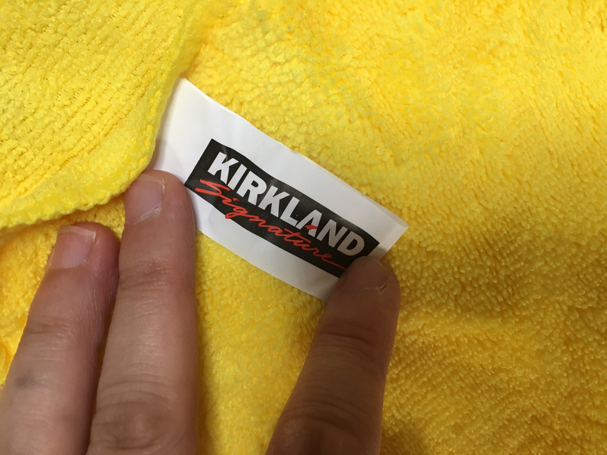 KIRKLAND カークランド マイクロファイバークロス タオル 黄色 新品 残り1枚_画像2