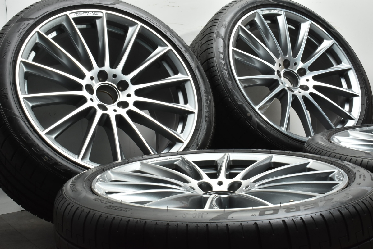 【バリ溝 美品】ベンツ W223 Sクラス AMGライン 純正 20in 9J +34 10J +48.1 PCD112 ピレリ P-ZERO 255/40R20 285/35R20 ノーマル戻し_画像2