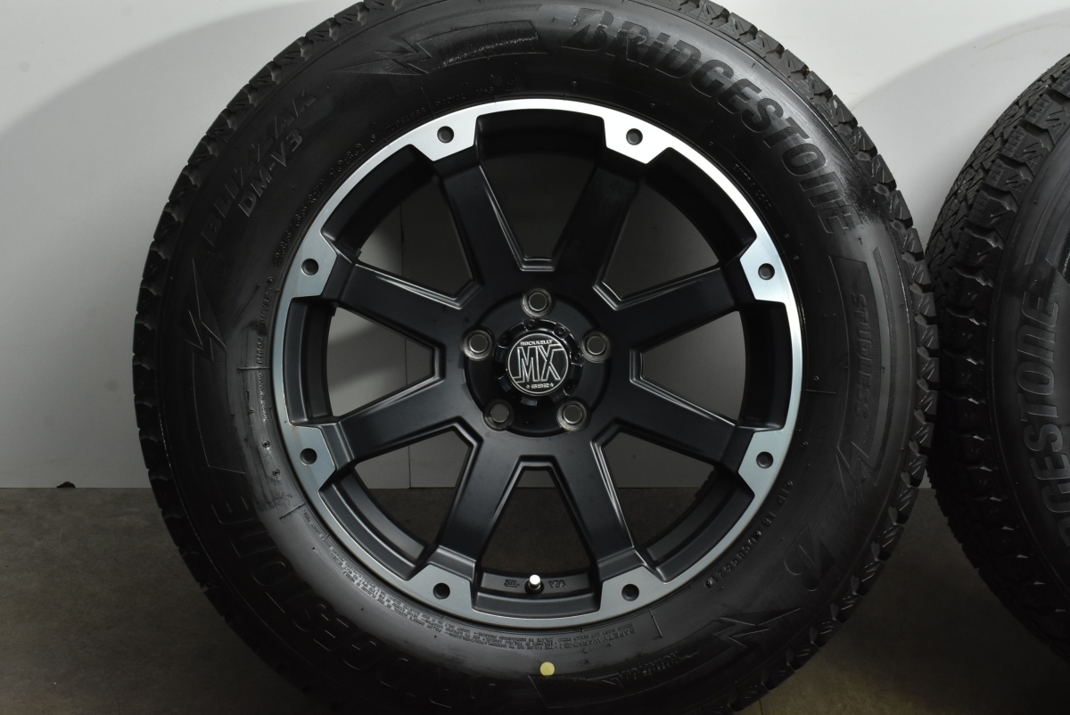 【バリ溝 美品】ロックケリー MX-I 17in 7.5J +38 PCD114.3 ブリヂストン ブリザック DM-V3 235/65R17 RAV4 エクストレイル CX-5 即納可能_画像5