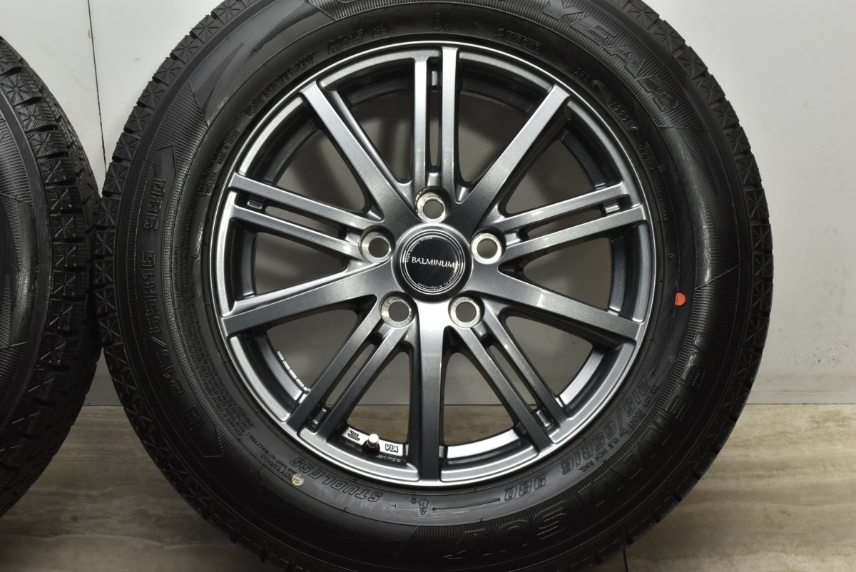 【美品 バリ溝】トヨタ専用設計 バルミナ 16in 6.5J +39 PCD114.3 2021年製 アイスナビ SUV 215/65R16 アルファード ヴェルファイア_画像6