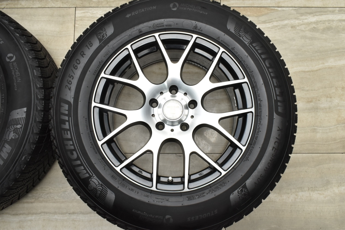 【バリ溝】ダイワオートモビルズ TR FOR グランドチェロキー 18in 8J +56.4 PCD127 ミシュラン X-ICE SNOW SUV 265/60R18 ジープ JEEP_画像4