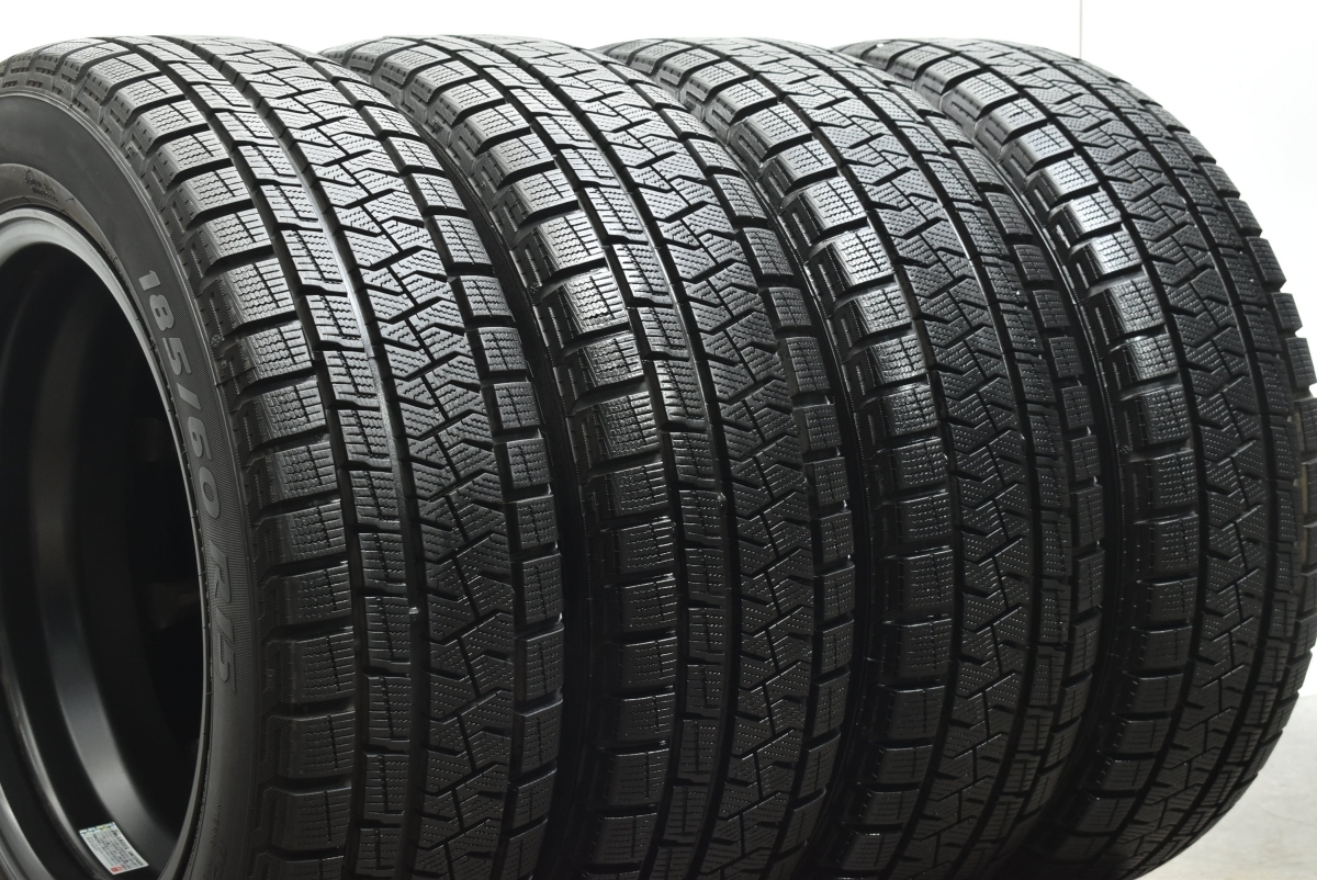 【美品 バリ溝】VELVA 15in 5.5J +50 PCD100 ピレリ アイスアシンメトリコ 185/60R15 アクア ヴィッツ ヤリス スイフト フィット 送料無料_画像7