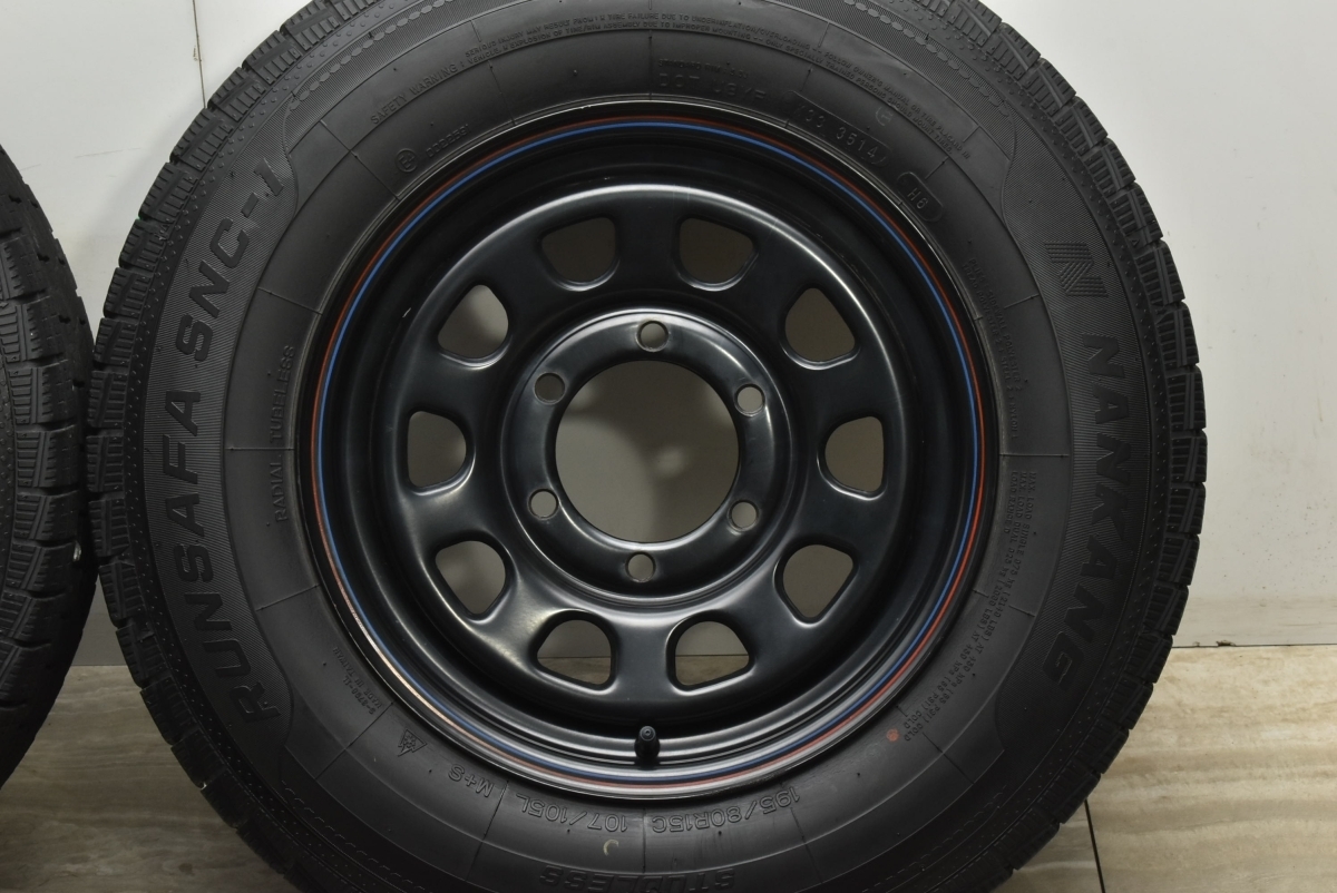 【200系 ハイエースに】15in 6.5J+40 PCD139.7 ナンカン 195/80R15 LT レジアスエース ワイド スーパーGL スタッドレス用にも 送料無料_画像6