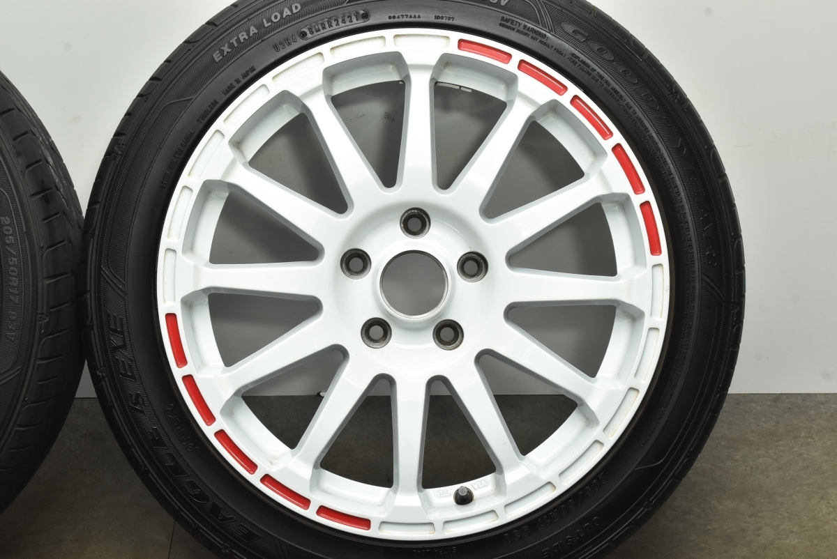 【シビック アコードに】RMP RACING GR12 17in 7J+48 PCD114.3 2021年製 グッドイヤー 205/50R17 GU インプレッサハッチバック C27 セレナ_画像6