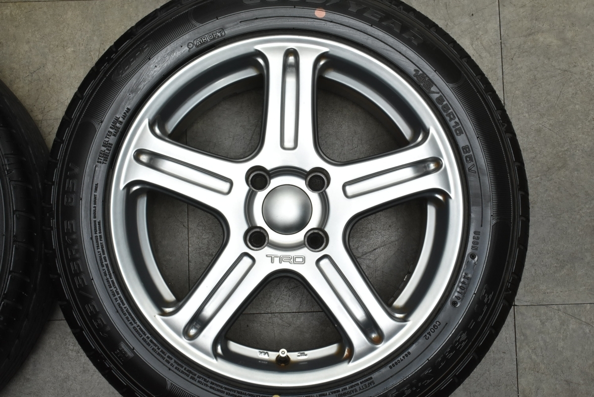 【TRD PARTS】TF1 15in 6.5JJ +28 PCD100 グッドイヤー GTエコステージ 195/55R15 カローラフィールダー アクア ヤリス ヴィッツ 即納可能の画像4