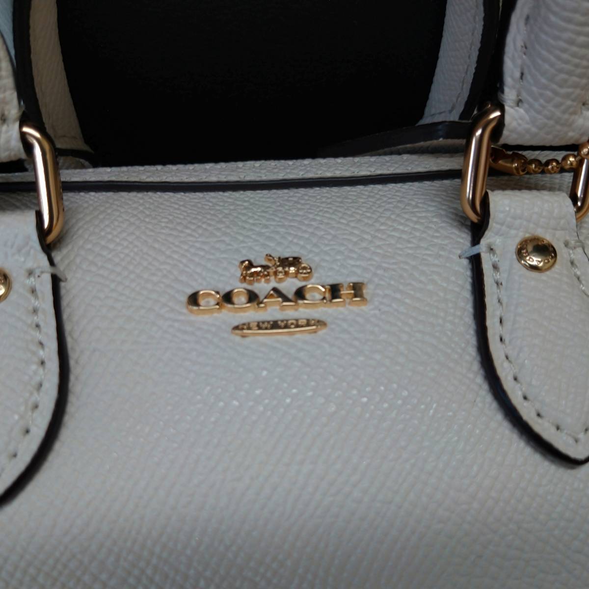 【美品】COACH コーチ ミニローアン クロスボディバッグ ホワイト ２WAY【ブランド ショルダーバッグ 白 レディース お洒落 人気】7_画像5