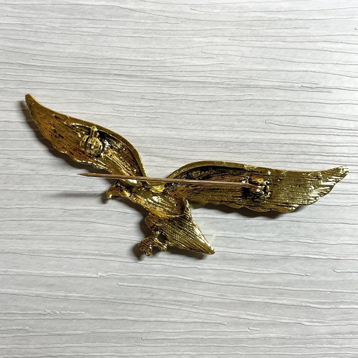 【ピンブローチ】イーグル 鳥 ワシ 鷲 海外製 ゴールド_画像3
