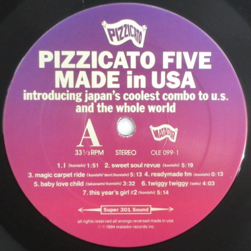 PIZZICATO FIVE / MADE IN USA / OLE 099-1 US盤［ピチカート・ファイヴ、小西康陽］中古LPレコード_画像3