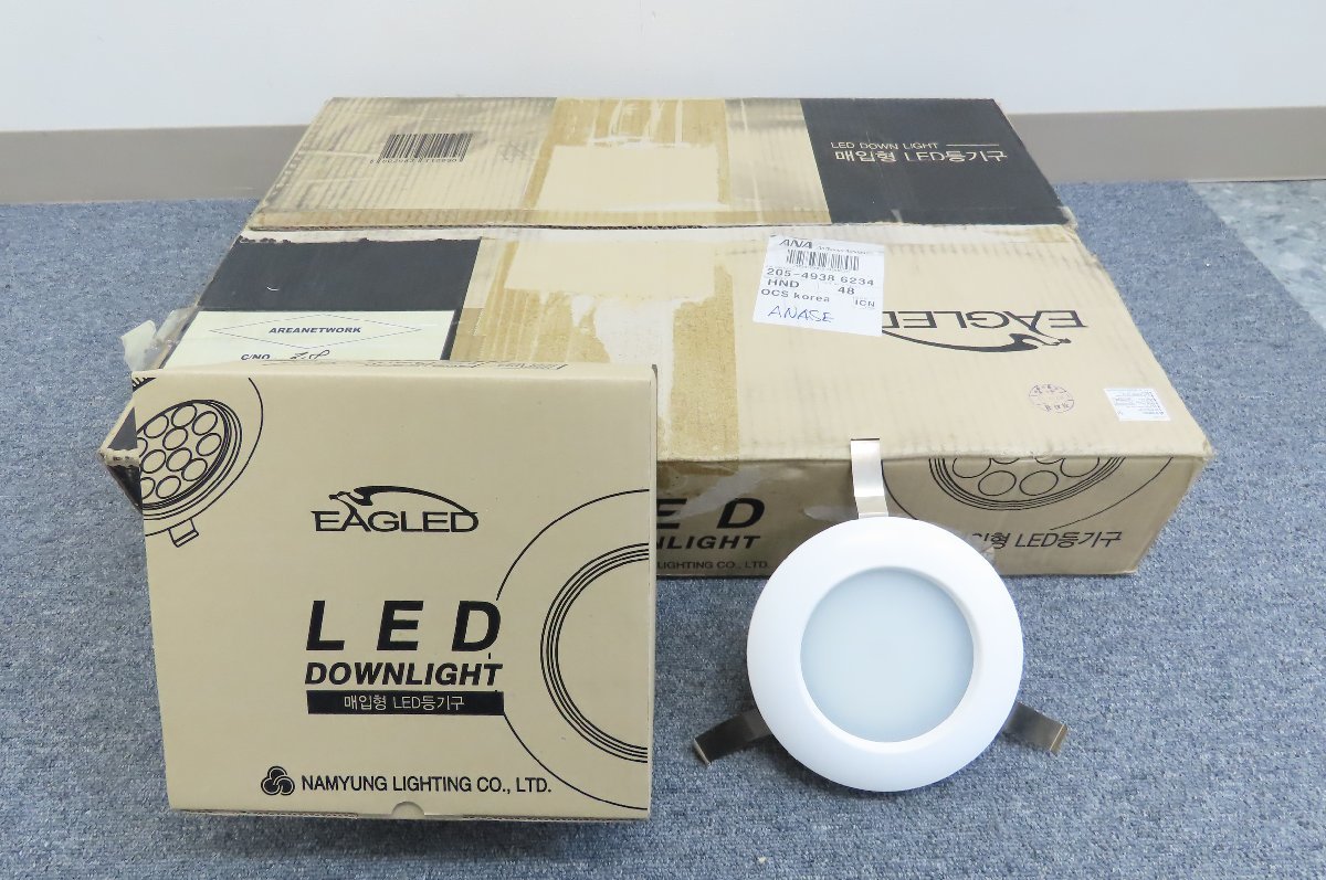 【未使用6台セット】EAGLED NEDL6-25N 埋込LED灯器具 ダウンライト 屋内用 25W 照明器具 穿孔サイズ：直径1500mm 2012年製_画像1