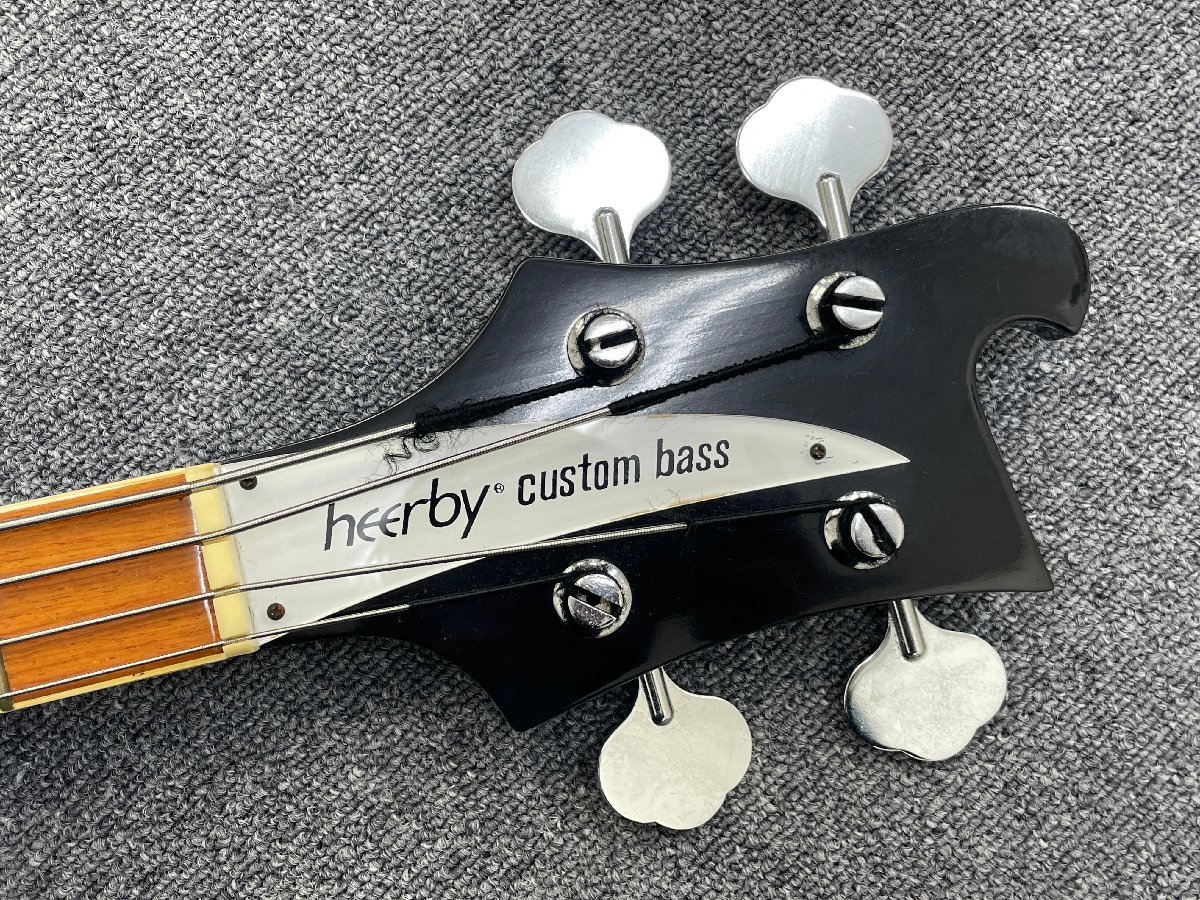 【希少】Heerby CUSTOM BASS ハービー/春日楽器 EB-580B エレキギター ブラック ハードケース付き /リッケンベース タイプ (0115)_画像5