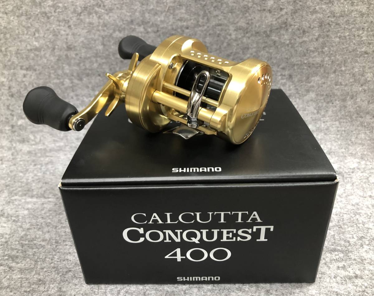 超美品 雷魚 シマノ 18 カルカッタ コンクエスト 400 右巻き 即決 SHIMANO CONQUEST ライギョ_画像1