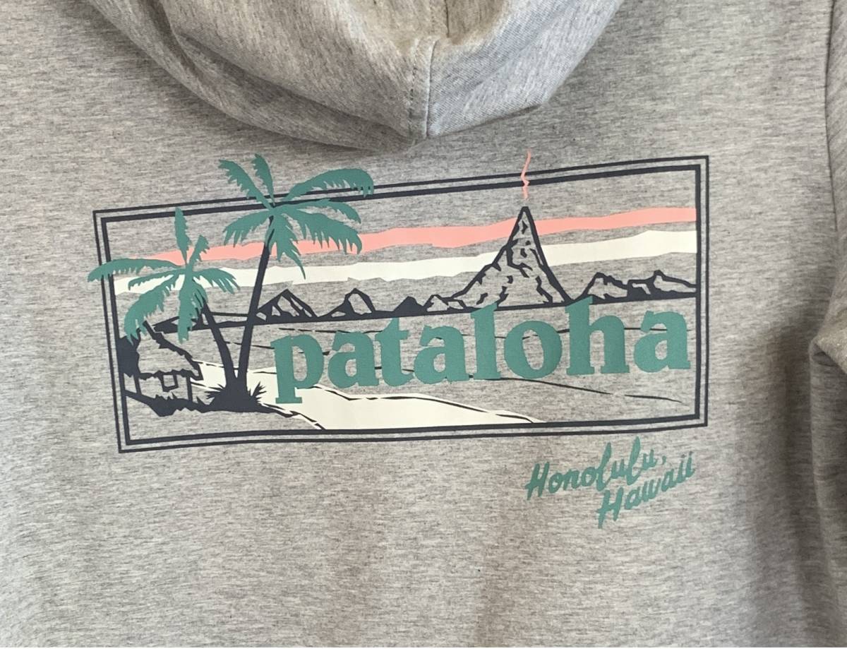 新品未使用！パタゴニア ハワイ限定 ホノルル パタロハ レディース ジップアップ パーカー グレー L Patagonia Hawaii pataloha キャンプ_画像2