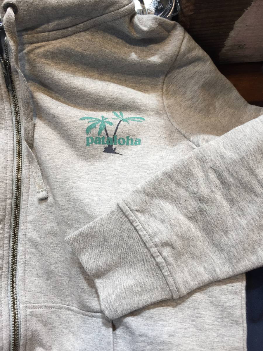 新品未使用！パタゴニア ハワイ限定 ホノルル パタロハ レディース ジップアップ パーカー グレー L Patagonia Hawaii pataloha キャンプ