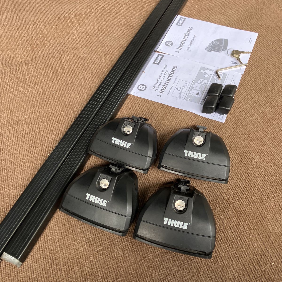 THULE スバル レガシィ アウトバック(ダイレクトルーフレール付)BR系 キャリアベースセット (フット753 +バー769+kit4008) SUBARU Outback_画像2