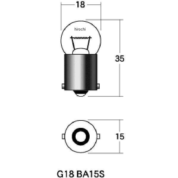 1P5113 M&H マツシマ 口金シングル球 12V21W ウインカー球 (クリアー) (1個売り)_画像3