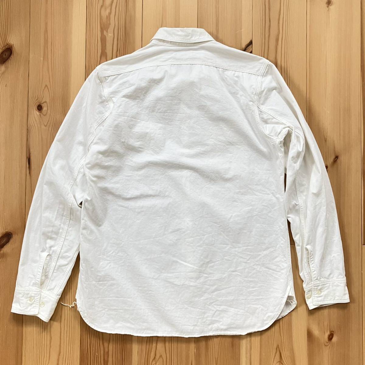 フィグベル ワークシャツ 15 ホワイト 長袖シャツ_画像2