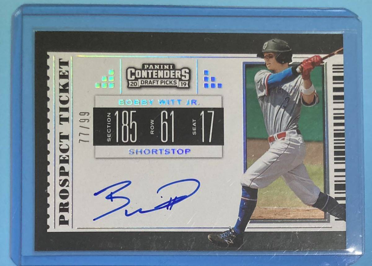 2019 Panini Contenders Draft Bobby Witt Jr. ボビー・ウィット・ジュニア　直筆サインカード　99枚限定　MLB Auto