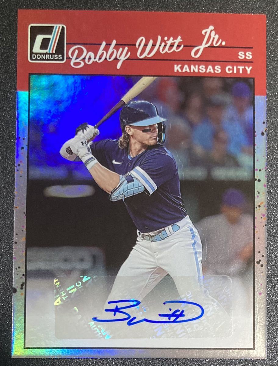 2023 Panini Donruss Bobby Witt Jr. ボビー・ウィット・ジュニア 直筆サインカード　MLB Auto_画像2