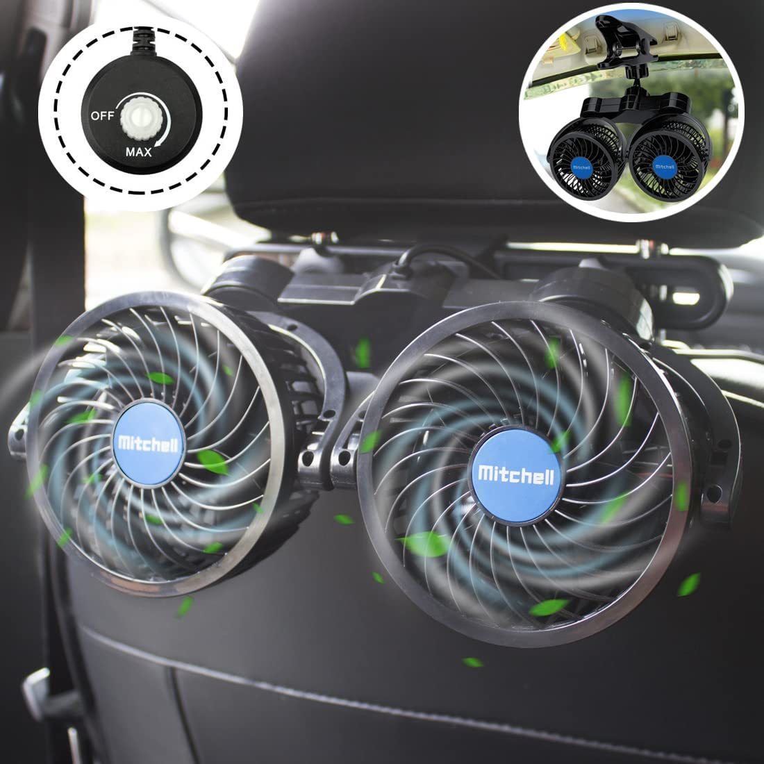 [ including carriage ]( front rear both for ) car electric fan PORAXY recent model in-vehicle electric fan car electric fan less -step air flow adjustment 360 times angle 