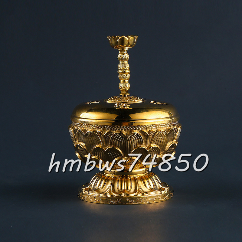 ◇24◇ 柄香炉 京仏具☆真鍮磨 オリジナル型 蓋に蝶番 国産品 ◇24◇ 柄香炉 京仏具☆真鍮磨 オリジナル型 蓋に蝶番 国産品