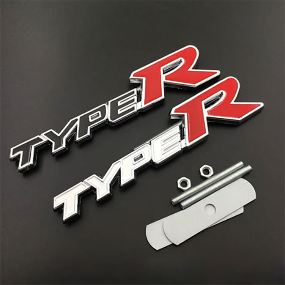 Type R （タイプR ）金属製３D フロントグリルエンブレム　Aタイプ　1枚_上のタイプです