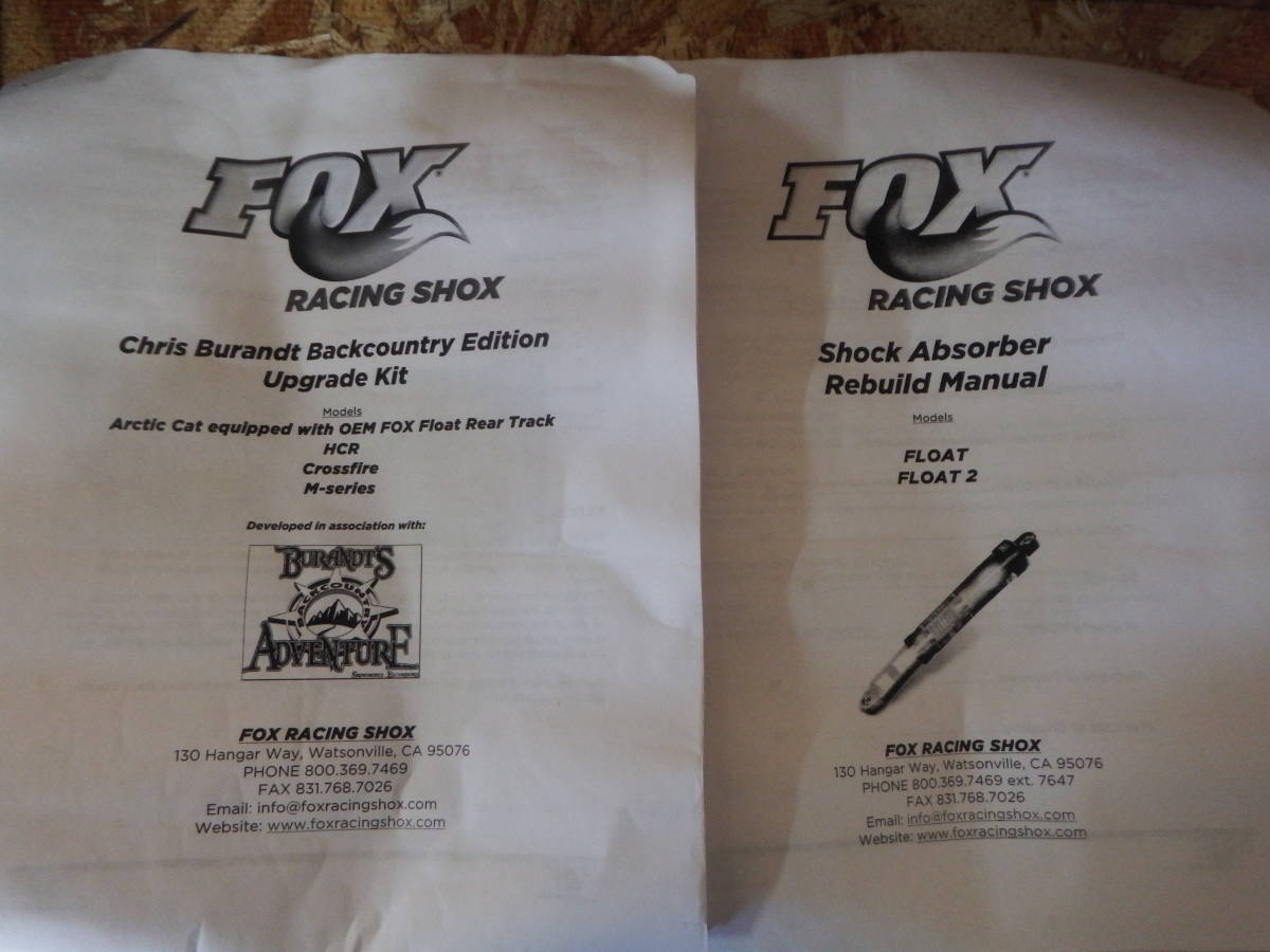 FOX RACING SHOX Chris Burandt Backcountry Edition Upgrade Kit _画像3