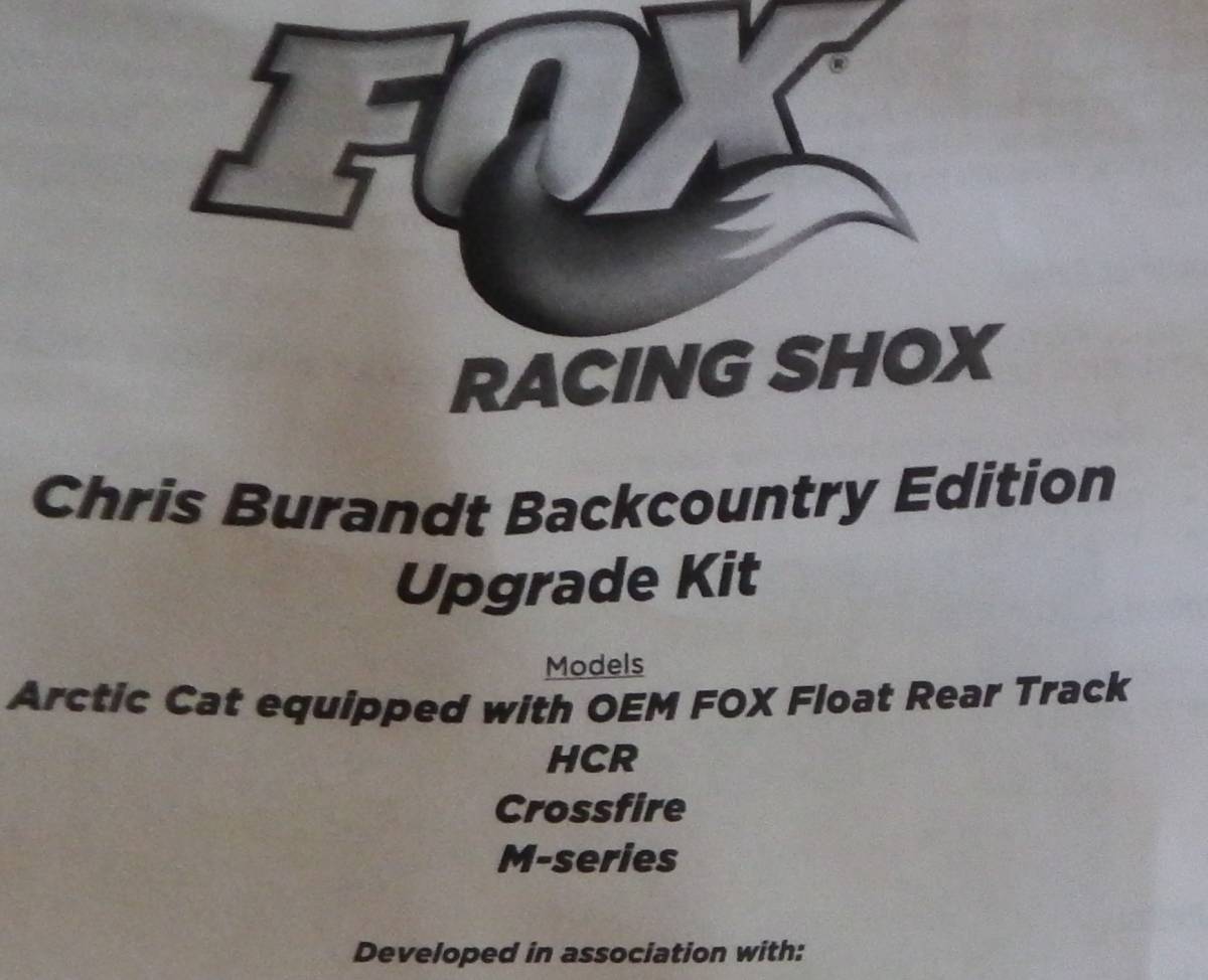 FOX RACING SHOX Chris Burandt Backcountry Edition Upgrade Kit _画像2