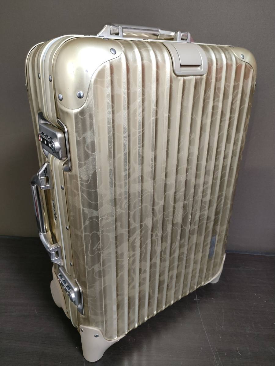 Rimowa Super Rare Cansecteded Приложения отдельно от Purpers Gold 2 -Wheeled Cavinlory 35L! Metal TSA006 Rock Black Logo! Сделано в Германии в 2009 году!