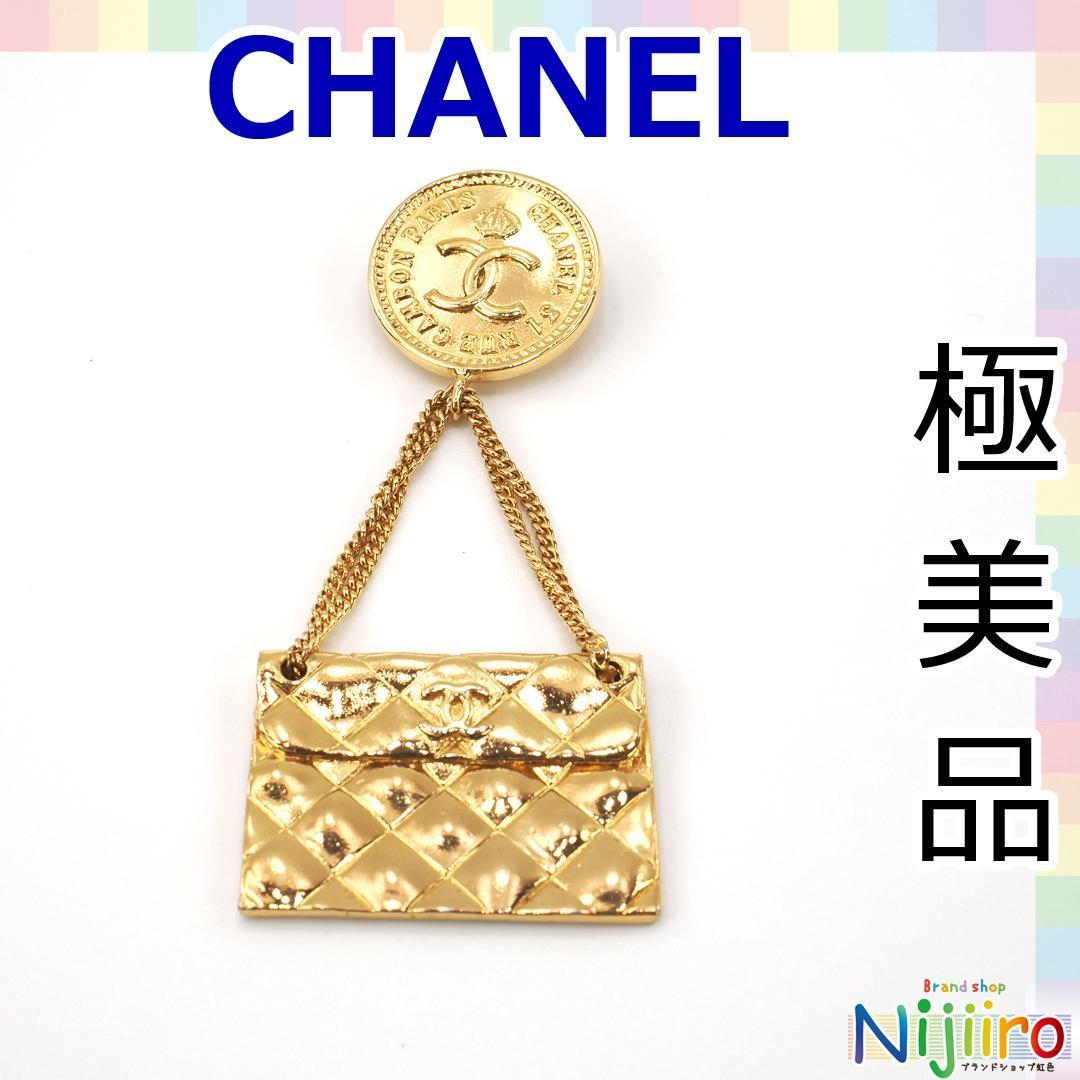 [ превосходный товар ] Chanel CHANEL булавка брошь брошь GP matelasse здесь Mark Gold золотой серия 1473