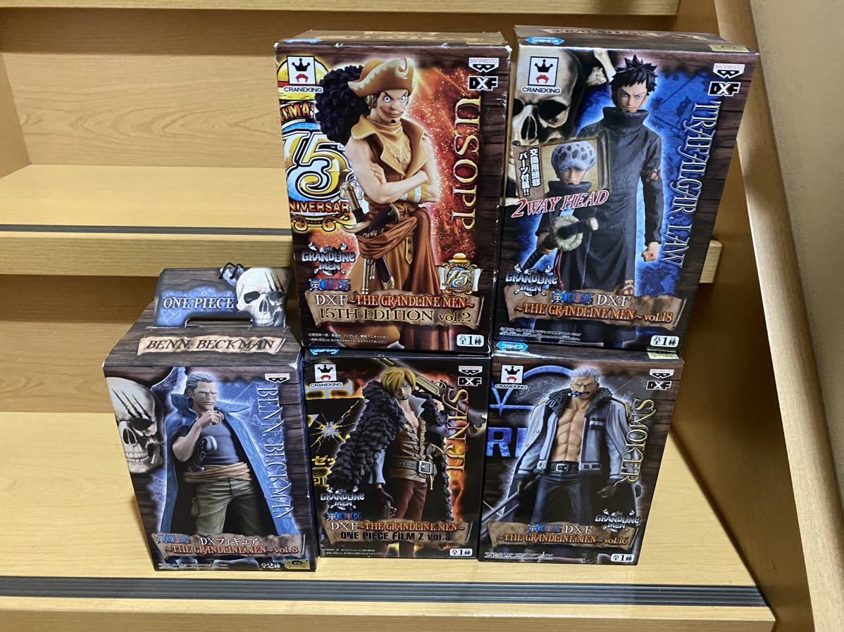 未開封 5種 ワンピース ONE PIECE GRANDLINE グラメン DXF スモーカー サンジ FILM Z ベックマン ウソップ 15th ロー まとめ売り _画像1